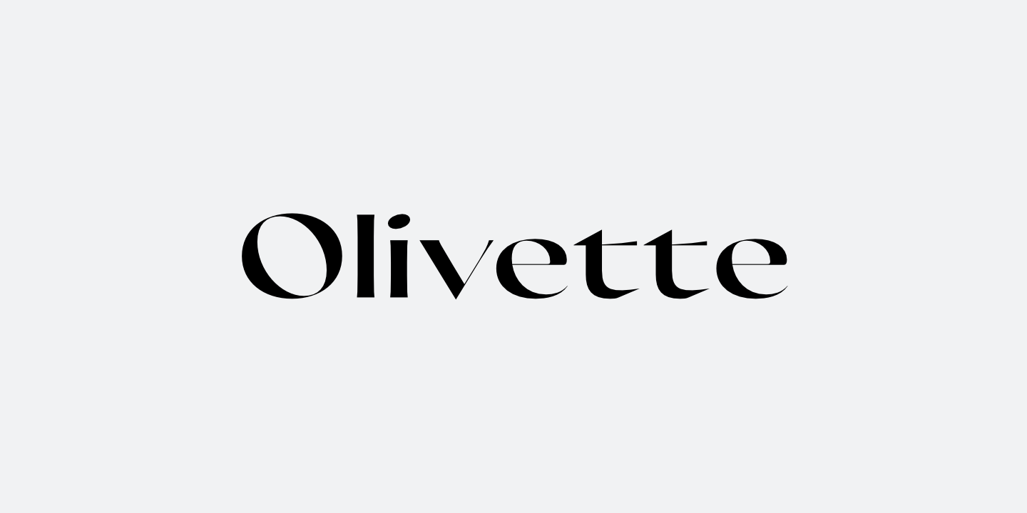 Przykładowa czcionka Olivette CF #1